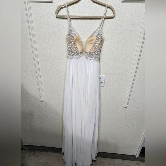 true love beaded rhinestone maxi dress Simple Pleated Satin Mermaid Wedding Dress with Off the Shoulder White / Custom Size